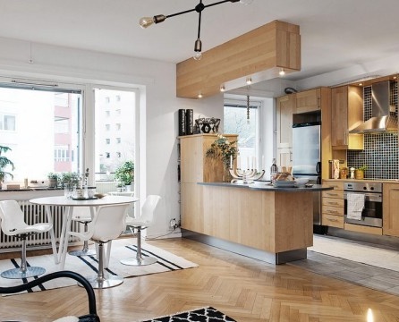 סגנון סקנדינבי בדירה שוודית מודרנית