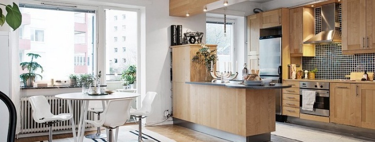 Skandinavisk stil i en modern svensk lägenhet