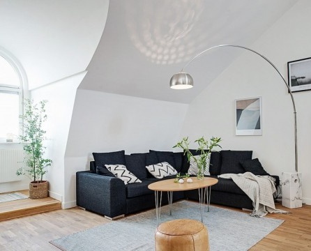 Intérieur de l'appartement suédois de style scandinave