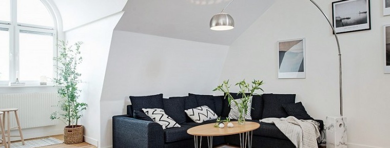 Scandinavian style Swedish apartment interior
