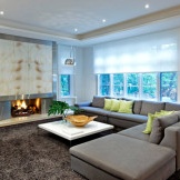 Stile moderno per decorare il soggiorno di una casa privata