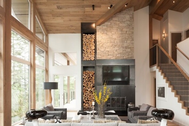 Eco-style country house interior