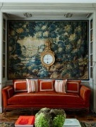 Použitie tapisérie na zdobenie modernej miestnosti