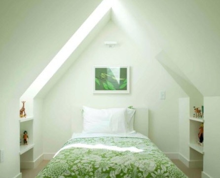 Modern and practical attic interior
