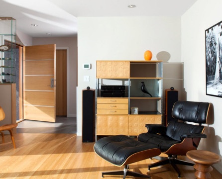 Dark shades of walnut in a modern interior