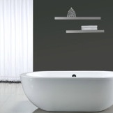 Bañera de acrílico para un interior moderno.