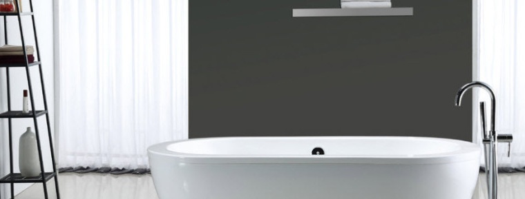 Acrylic bathtub for a modern interior