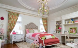 Classic interior in a room for a girl