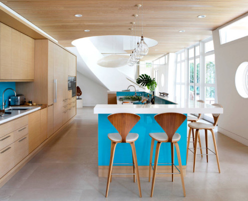 สไตล์โมเดิร์นสำหรับการออกแบบพื้นที่ห้องครัว