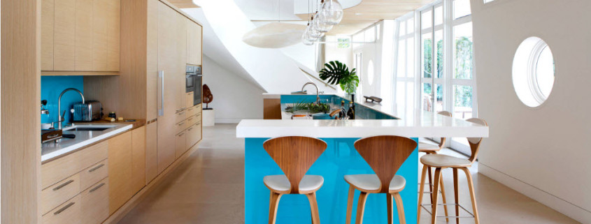 Modernus stilius virtuvės erdvės dizainui