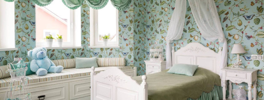 A selection of wallpapers for the little princess's nursery