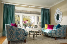 Bright fabric for curtains