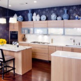 Bright wallpaper for decoration of a modern kitchen