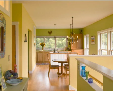 Pistachio color in a modern interior