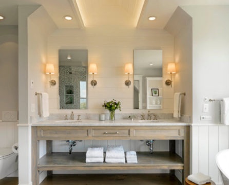 מערכת תאורה בחדר אמבטיה מודרני