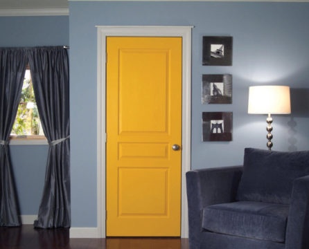 Interior doors in a modern interior