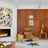 Obývací pokoj zdobí nástěnné panely