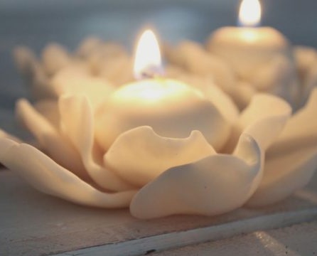 cold porcelain candlestick