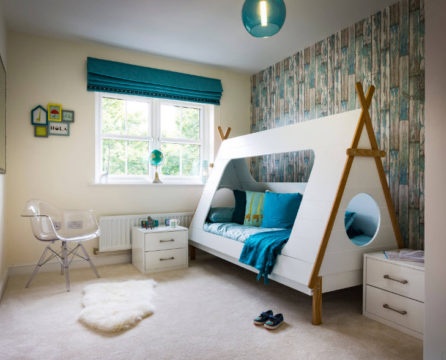 Diseño moderno de una habitación infantil.