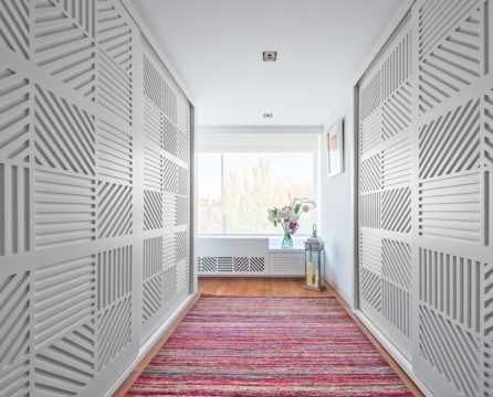 large closet in the hallway