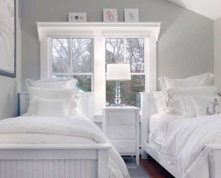 Design the room in moderately light colors.