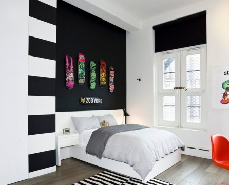 Petite chambre de style minimalisme