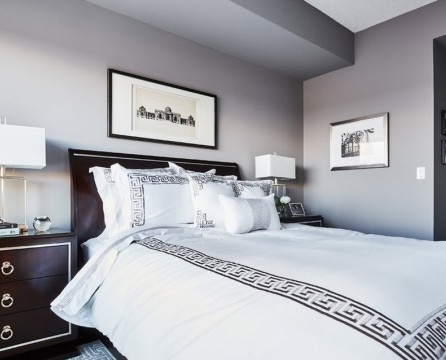 Grayscale bedroom