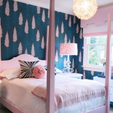 Romantická růžová ložnice