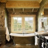 Rajoles de pedra en el disseny del bany