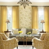 Yellow wallpaper on the hall