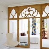 Ξυλόγλυπτες ξύλινες πόρτες με γυαλί
