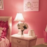 The lamp on the bedside table
