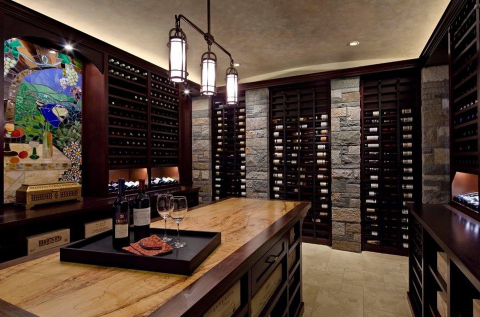 área de almacenamiento de vino