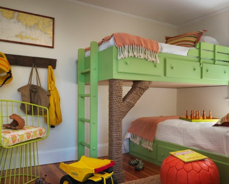Zeleni krevet u dječjoj vrtiću