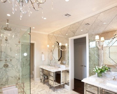 Mirror cabinets in the bathroom