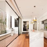 Mutfak koridorunda panoramik pencere