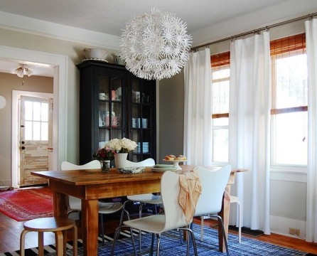 Dining room chandelier ball