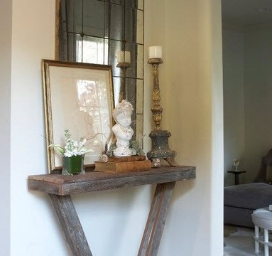 Antique mirror on an old stand
