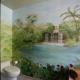 Seinämaalaus kylpyhuoneessa