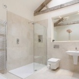 Light tiled tiles for shower walls
