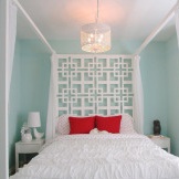 Pale blue tones in the bedroom of the girl