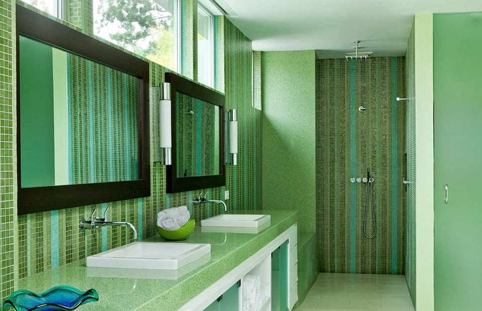 Kylpyhuone vihreä
