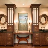 Dressing table in the bathroom