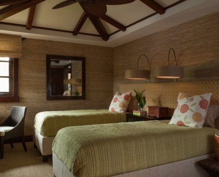 Interiér ložnice s oddělenými postelemi