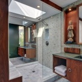 Salle de douche de style oriental