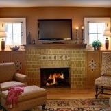 Fireplace and TV in the living room