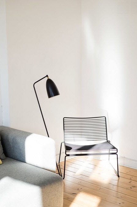 Unusual chair in the Scandinavian interior