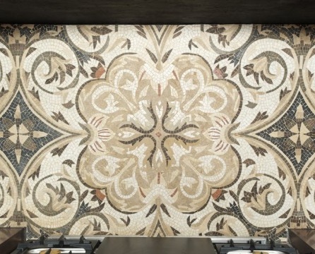 Adorno floral mosaico