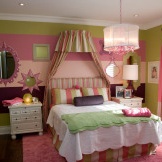 Dulce rosa dormitorio