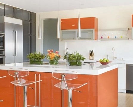 The characteristic colors of modern kitchen